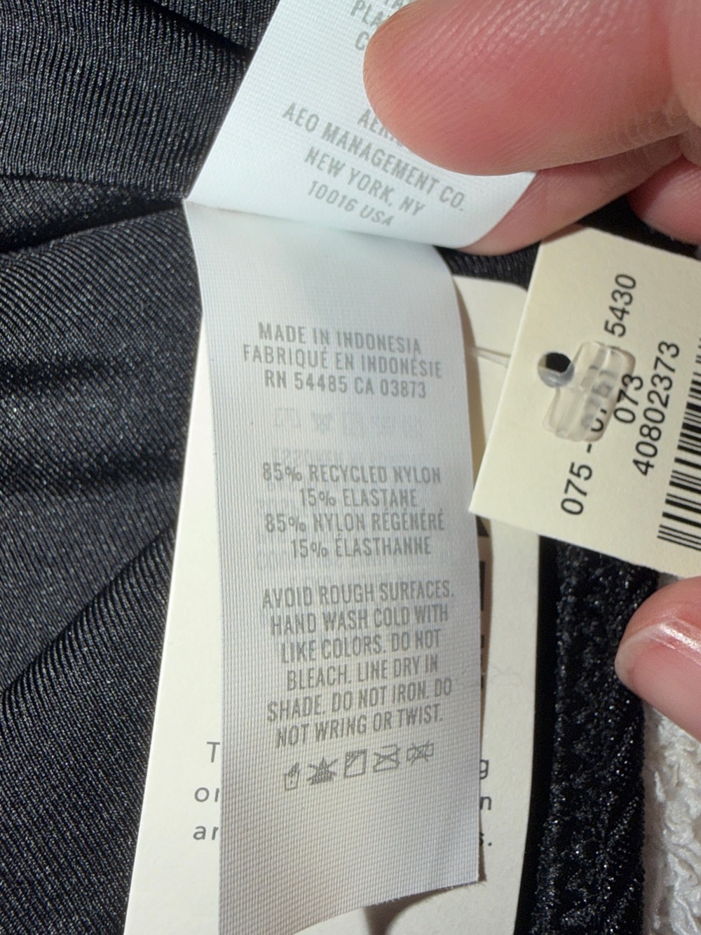 aerie Black ribbed swimsuit - Picture 4 of 4